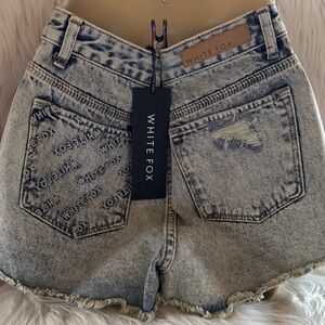 White Fox Boutique Acid Wash Jean Shorts